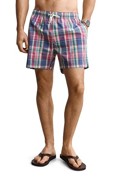 Men's Gant Madras Check Swim Shorts