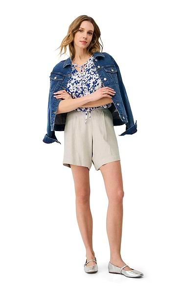 Ladies Crew Clothing Linen Blend Shorts