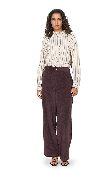 Ladies Corduroy Wide Leg Trousers