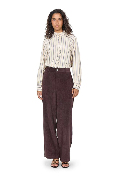 Ladies Corduroy Wide Leg Trousers