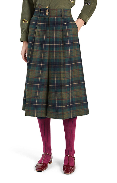 Ladies Vilagallo Check Short Culottes
