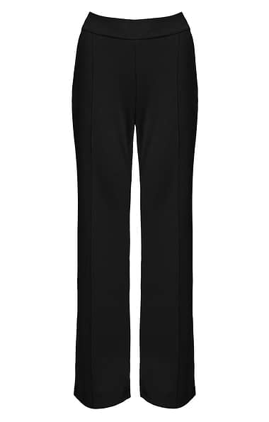 Ladies Pleat Front Comfort Wide Leg Trousers