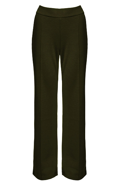 Ladies Pleat Front Comfort Wide Leg Trousers