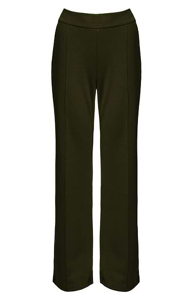 Ladies Pleat Front Comfort Wide Leg Trousers