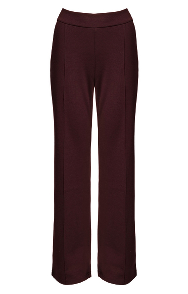 Ladies Pleat Front Comfort Wide Leg Trousers