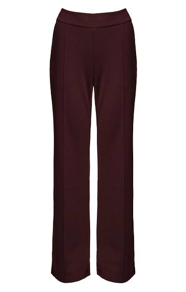 Ladies Pleat Front Comfort Wide Leg Trousers