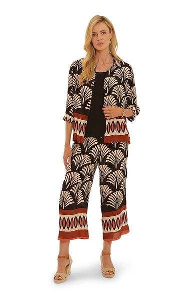 Ladies Pomodoro Border Print Culottes