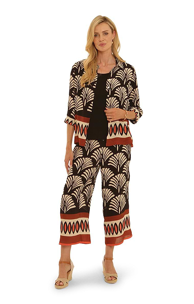 Ladies Pomodoro Border Print Culottes
