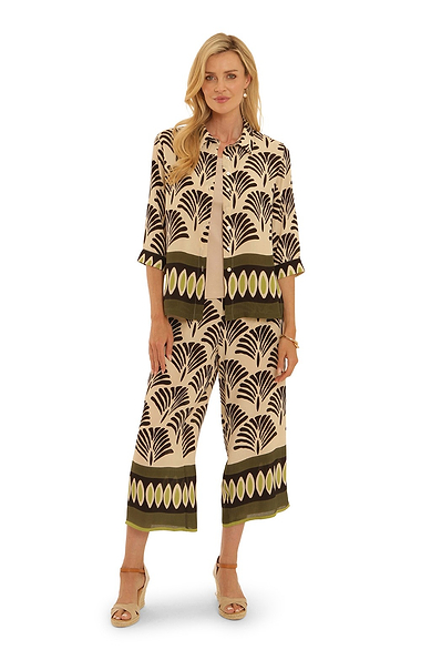Ladies Pomodoro Border Print Culottes