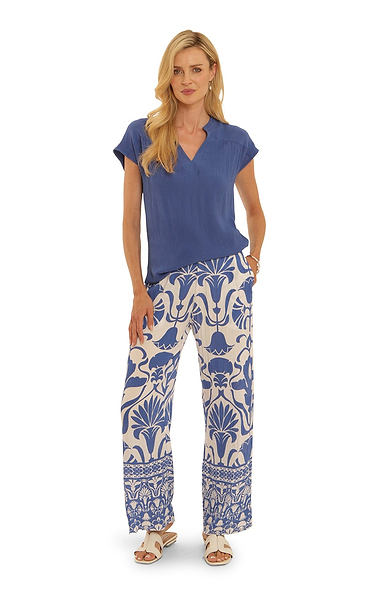 Ladies Pomodoro Goa Border Print Trousers