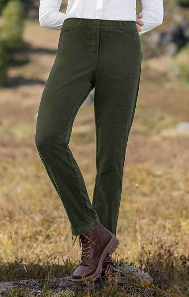 Ladies Stretch Needlecord Pull Ons