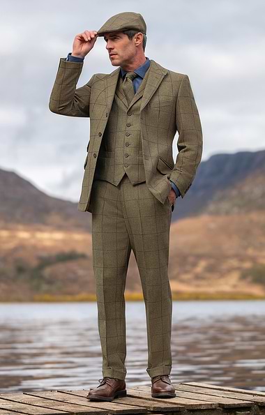 Men's Saxony Tweed Trousers