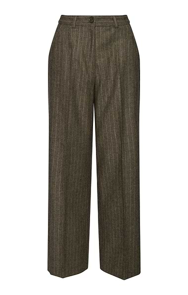 Ladies Chalkstripe Wide Leg Trousers