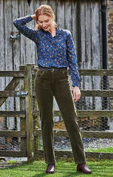 Ladies Cord Jeans