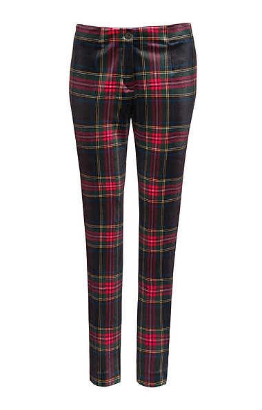 Ladies Velvet Tartan Pull-Ons