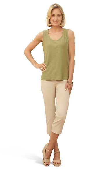 Ladies Pomodoro Crop Bengaline Trousers