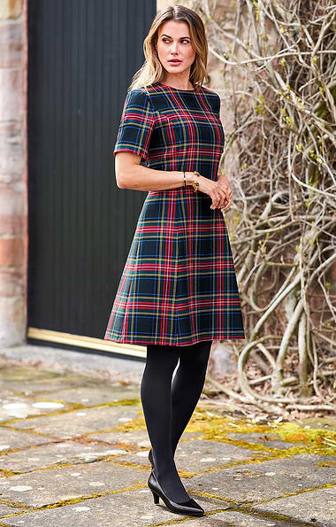 Ladies Tartan Swing Dress