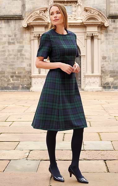 Ladies Tartan Swing Dress