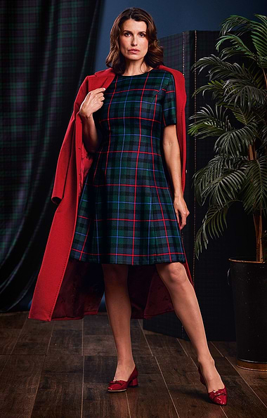 Ladies Tartan Swing Dress