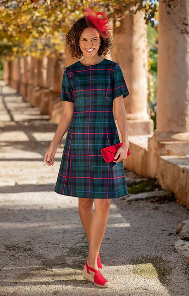 Ladies Tartan Swing Dress