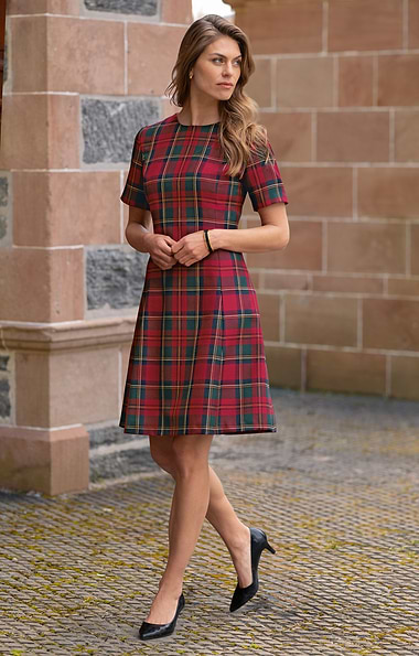 Ladies Tartan Swing Dress