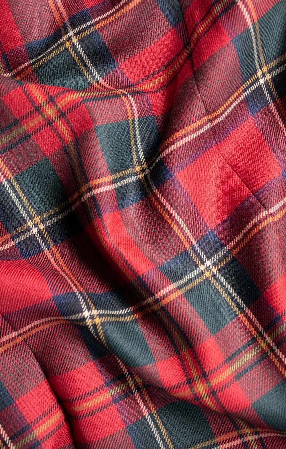 Ladies Tartan Swing Dress, Red - House of Bruar