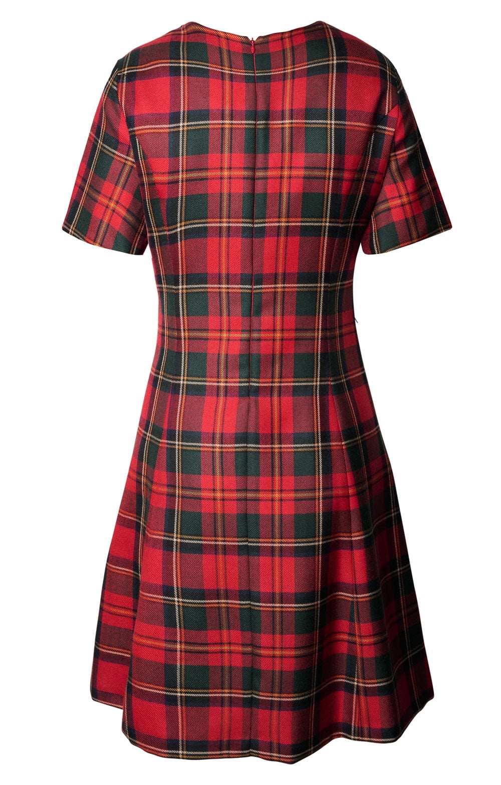 Ladies Tartan Swing Dress, Red - House of Bruar Ladies Tartan Swing Dress, Red - House of Bruar