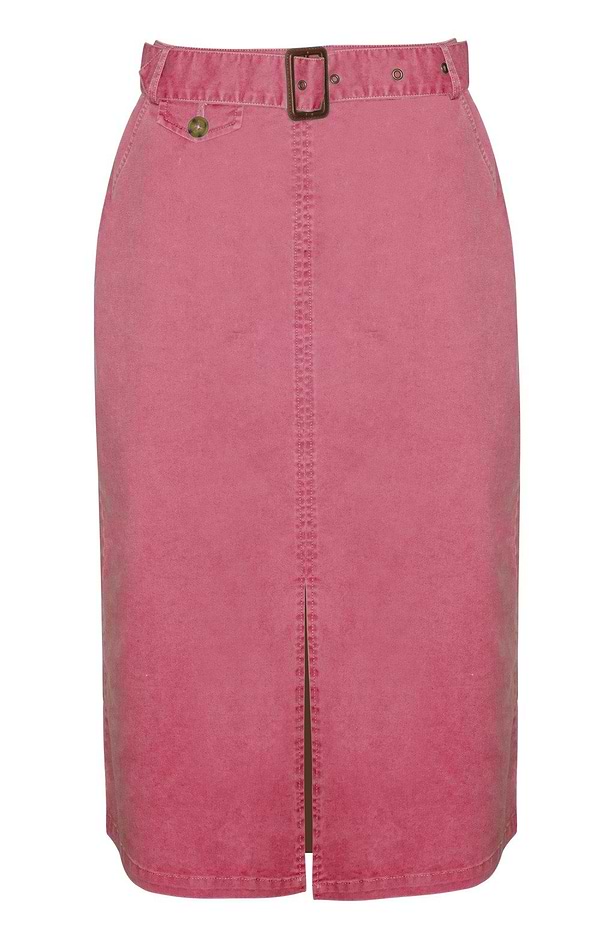 Ladies Stretch Cotton Long Chino Skirt