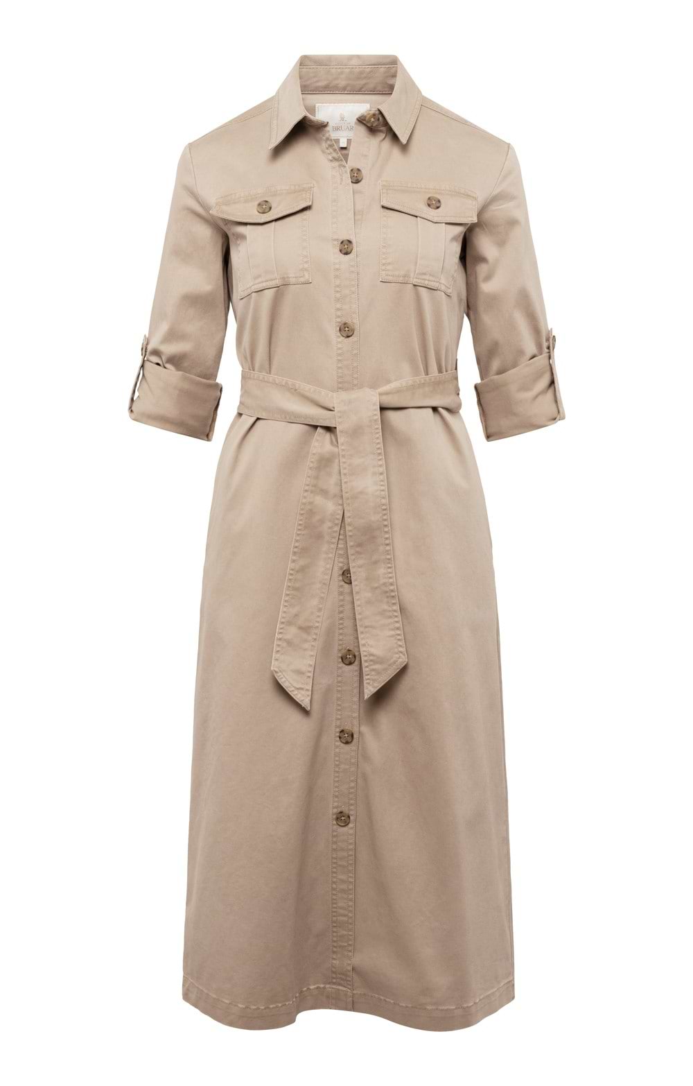 chino shirt dress Navy Linen Swing Shirt Dress Handmade Midi