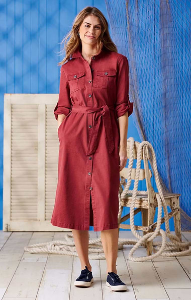 Ladies Red Shirt Dresses | House of Bruar Ladies Red Shirt Dresses | House of Bruar