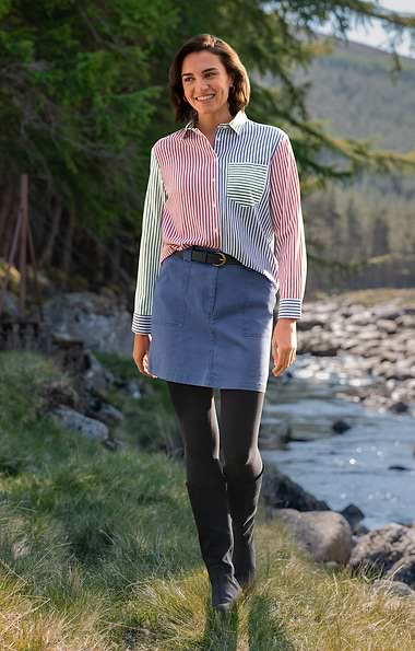 Ladies Chino Patch Pocket Short Skirt