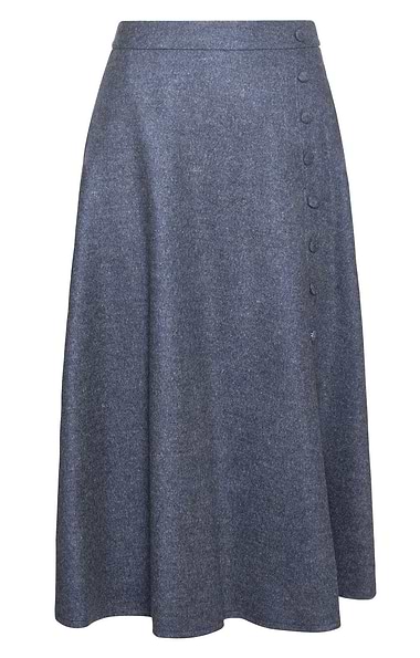 Ladies Button Swing Flannel Skirt
