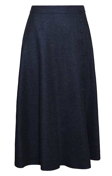Ladies Button Swing Flannel Skirt