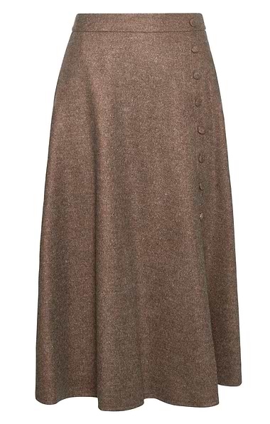 Ladies Button Swing Flannel Skirt