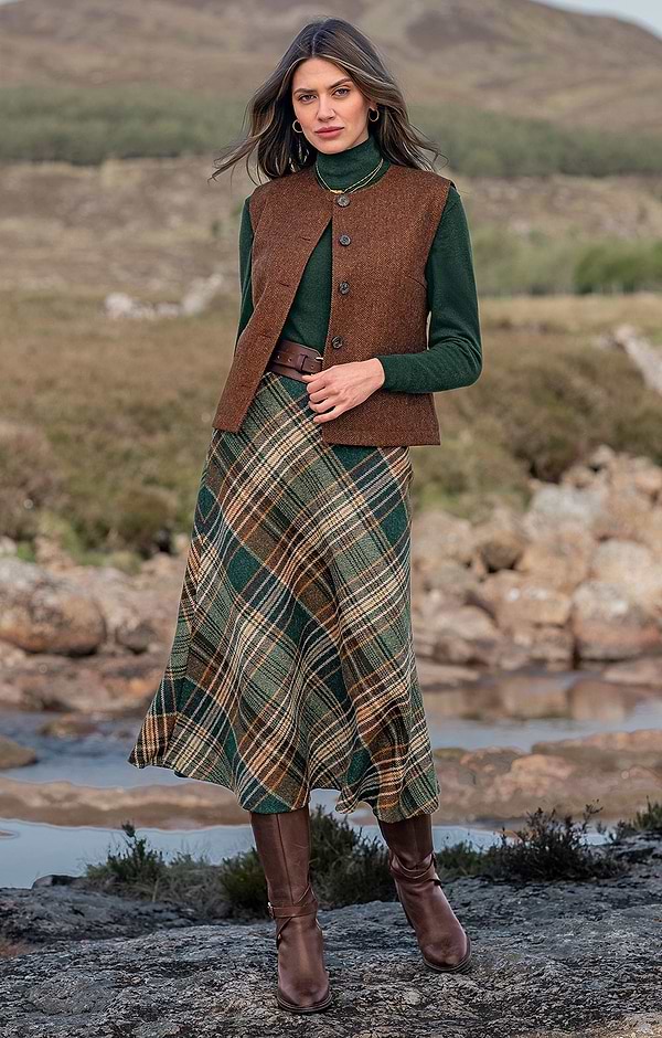 Ladies Tweed Bias Cut Skirt