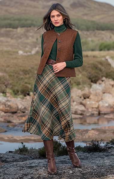 Ladies Tweed Bias Cut Skirt