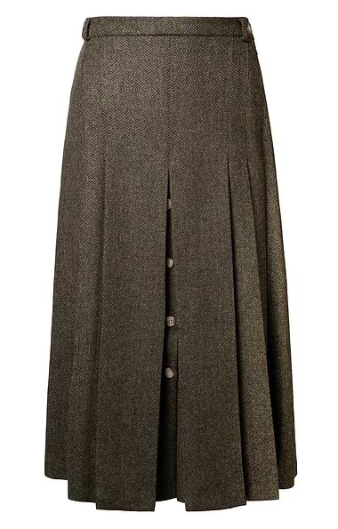 Ladies Tweed Horn Button Skirt