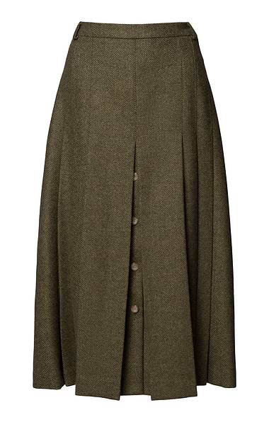 Ladies Tweed Horn Button Skirt