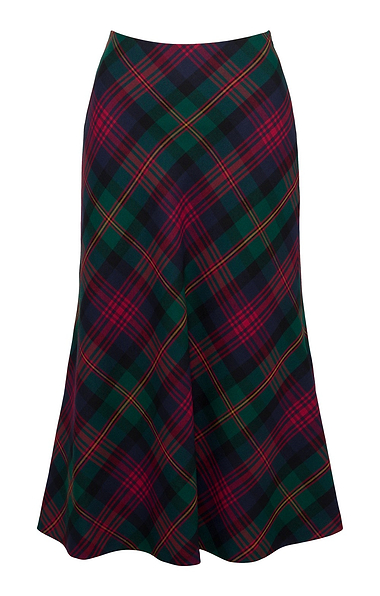 Ladies Plaid Bias Skirt