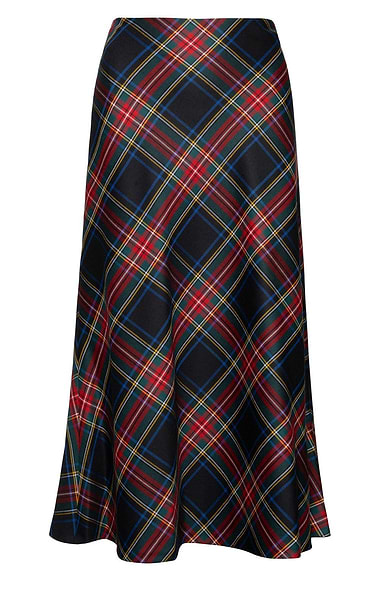 Ladies Plaid Bias Skirt