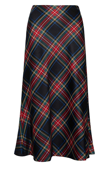 Ladies Plaid Bias Skirt