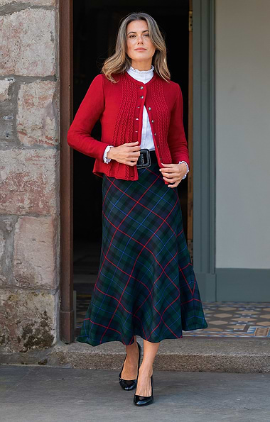 Ladies Plaid Bias Skirt