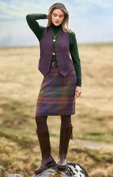 Ladies Classic Tweed Skirt