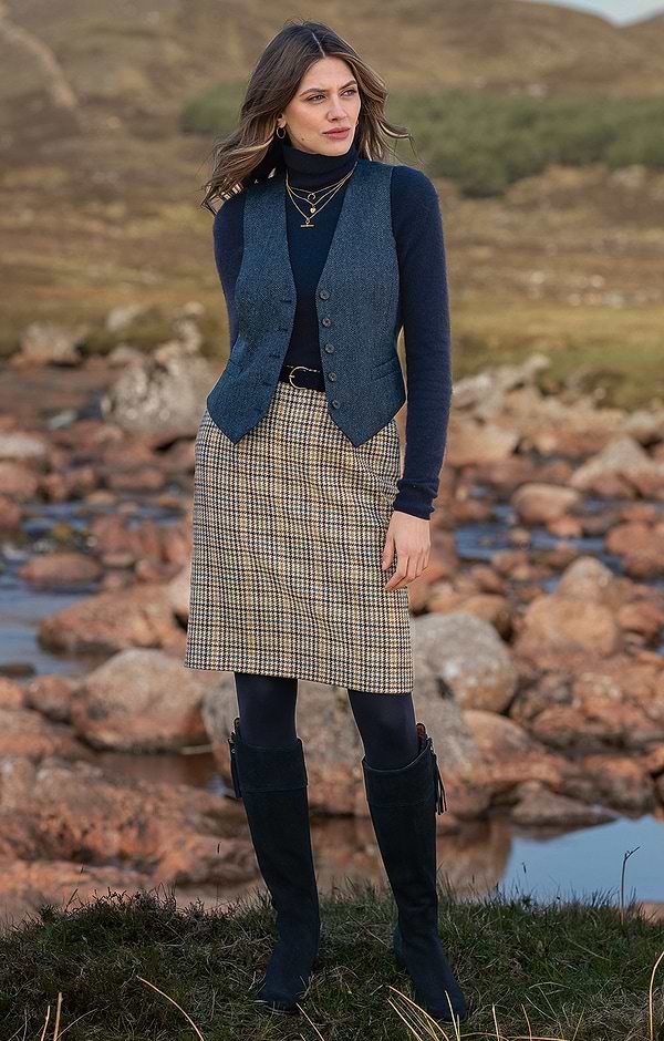 Ladies Classic Tweed Skirt