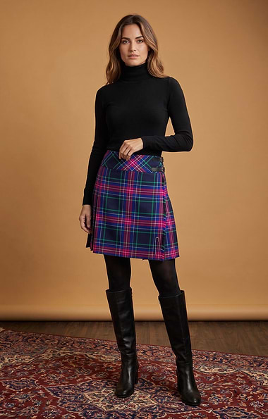 Ladies Plaid Short Kilt