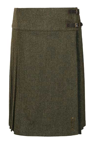 Ladies Long Tweed Kilt