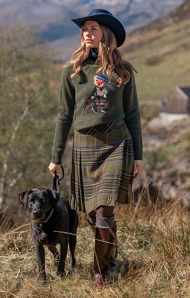 Ladies Long Tweed Kilt