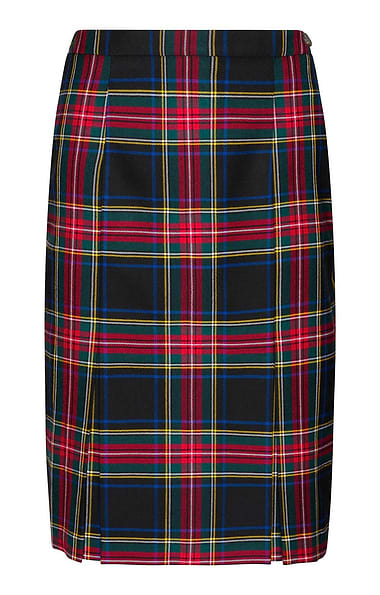Ladies Plaid Inverted Pleat Skirt