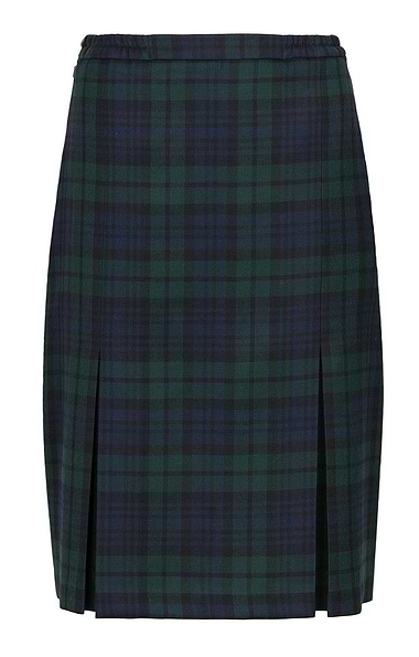 Ladies Plaid Inverted Pleat Skirt
