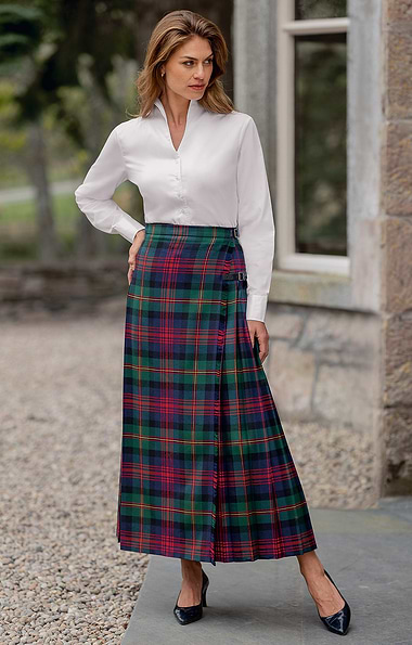 Ladies Full Length Tartan Kilt